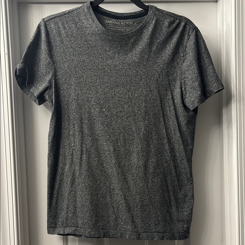 Banana Republic Gray Crew Neck Short Sleeve Tees